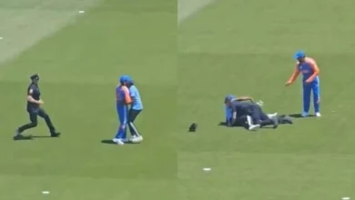Rohit Sharma insist police pitch invader
