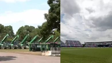 T20 World Cup India Pakistan match stadium stands demolished