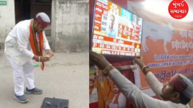 BJP Supporter breaks TV set on fire