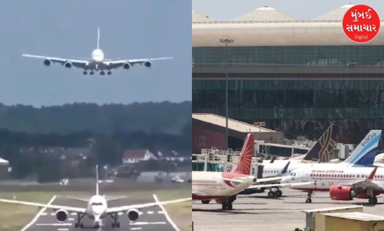 When two planes arrived on the same runway at Mumbai airport.... Watch the VIDEO