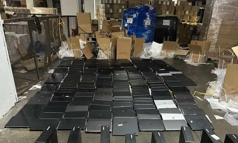 Nhawasheva Rs. 4.11 crore worth of used laptops, computer parts seized