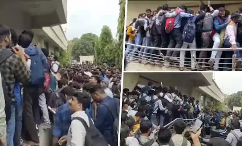 Reality of Vibrant Gujarat: Railing breaks down as youth rush for 47 posts in Ankleshwar