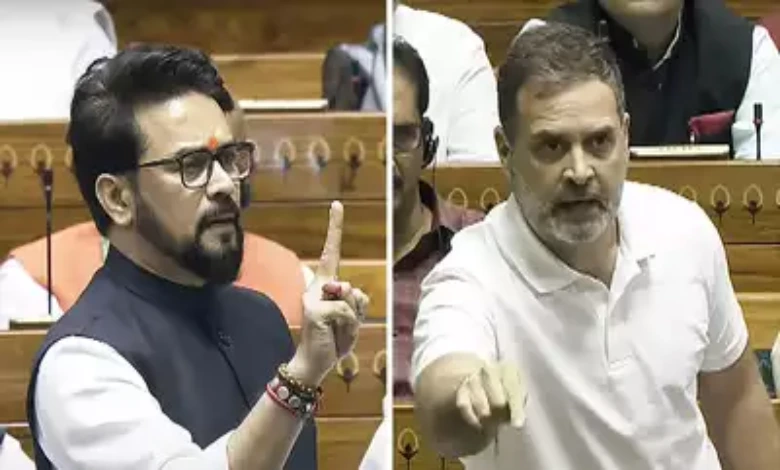 Uproar in both houses of Parliament over Anurag Thakur comments on Rahul Gandhi