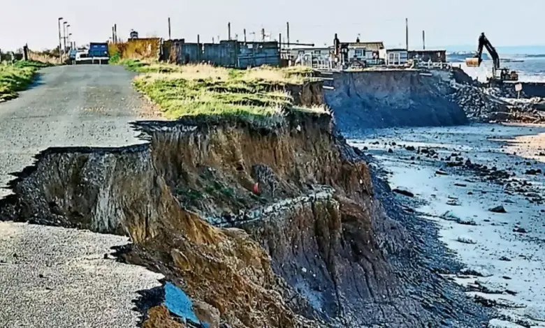 Continuous erosion of coastal lands in Gujarat