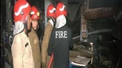 early morning restaurant fire Delhi 5 injured