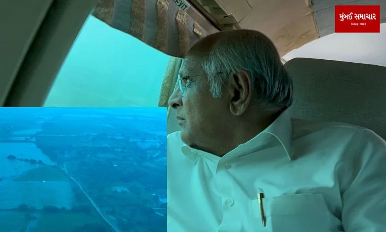Gujrat Chief Minister made an aerial inspection