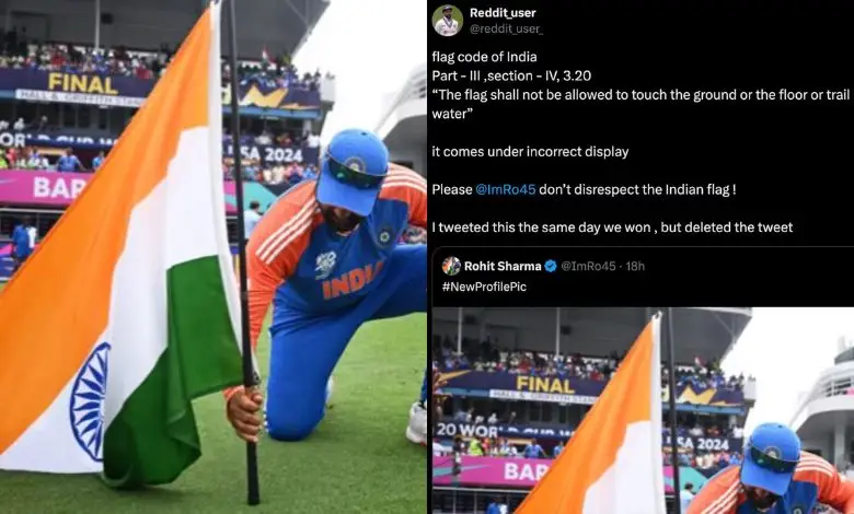 In a frenzy of joy, Rohit insulted the tricolor