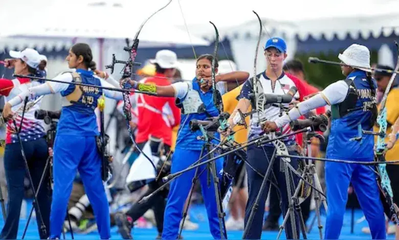 Indian women's archery team celebrates reaching quarter-finals at Olympics