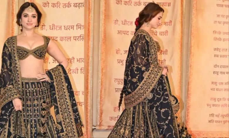 The actress reached Anant's reception as a beautiful beauty, people were left watching