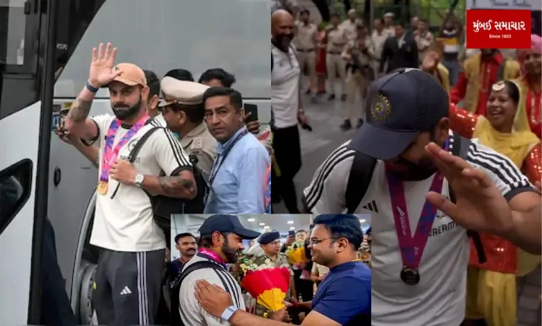Team India left the airport amid tight security
