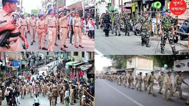 Rehearsal of 15 thousand policemen on Rath Yatra route in Ahmedabad