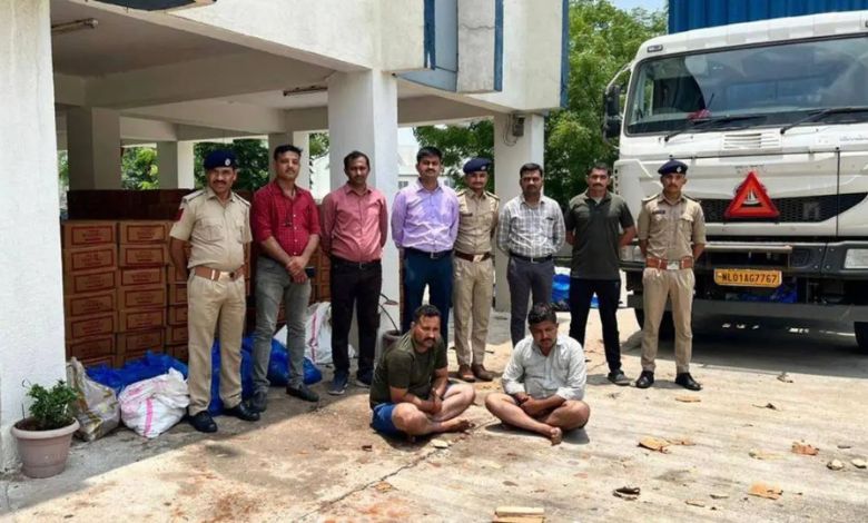 Two arrested with liquor worth Rs 73 lakh being transported from Vadodara to Ahmedabad