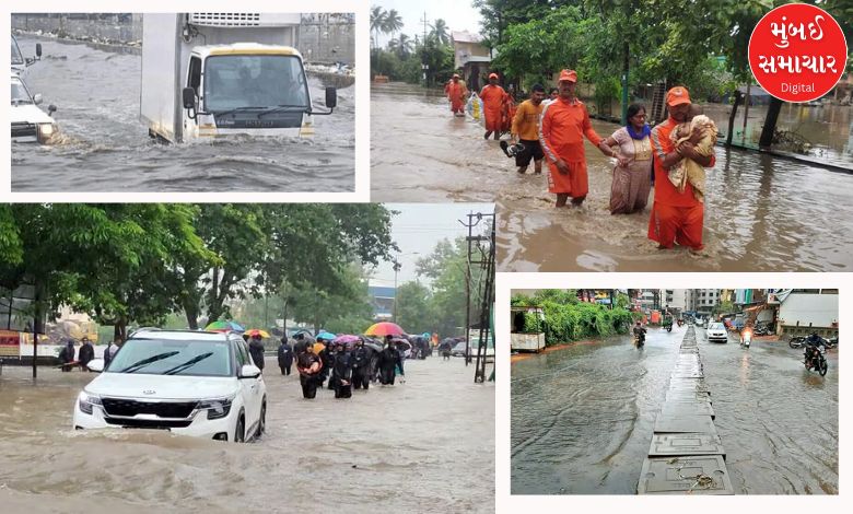 Gujarat's Navsari and Gandevi received three inches of rain