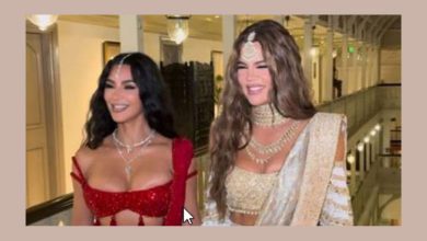 Who did Kim Kardashian take a selfie with at the Ambani wedding?