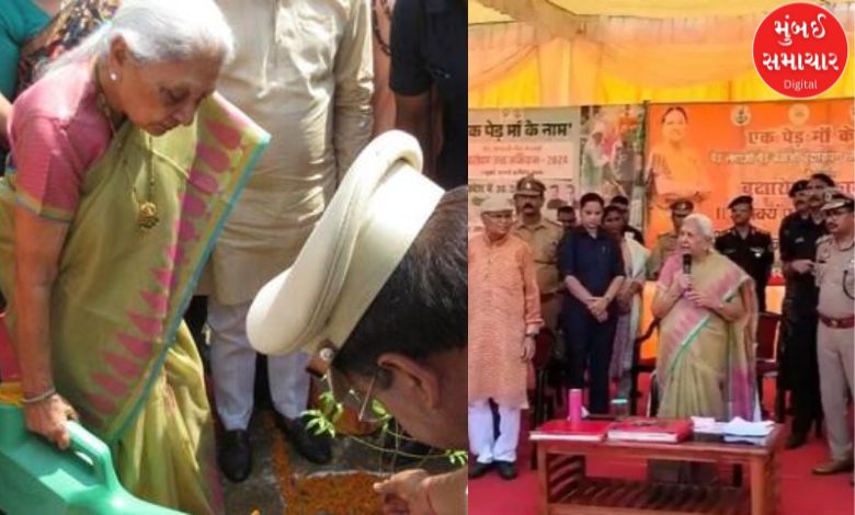 UP Governor Anandiben Patel got angry with the officers during tree plantation, reprimanded them