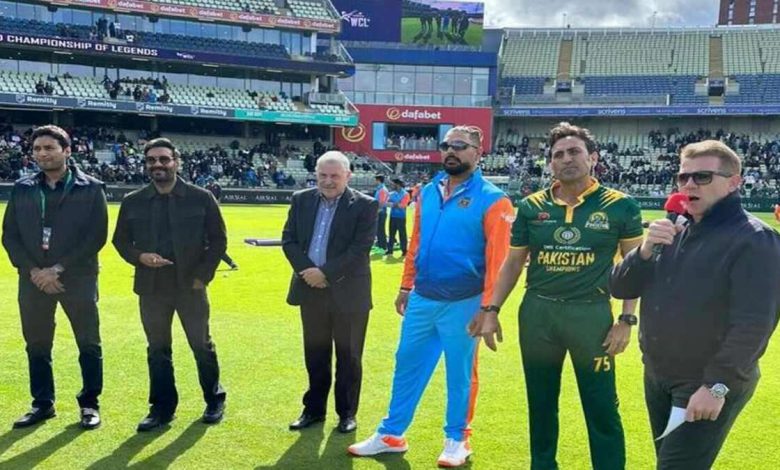 Harbhajan Singh-led champions India were defeated by arch-rivals Pakistan on Saturday after winning their first match in the World Championship of Legends.