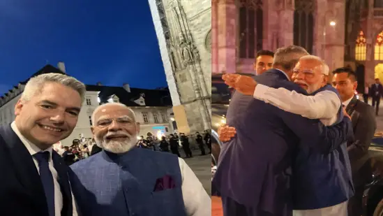 A hug and selfie as PM Modi meets Austrian Chancellor Austria In 41 Years