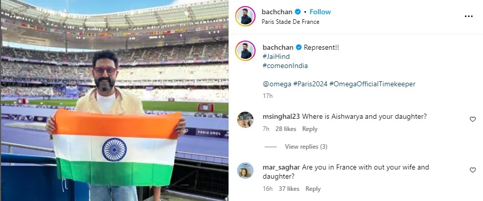 Abhishek Bachchan spotted alone at Paris Olympics, users ask…