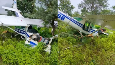 Aircraft crash in Madhya Pradesh's Guna district; Two pilots injured