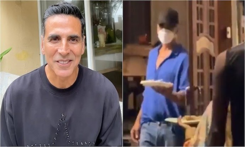 Akshay Kumar wins hearts by distributing food to poors