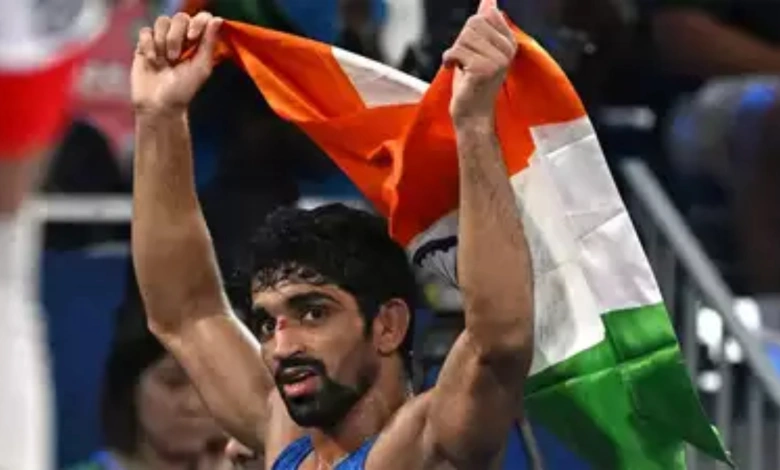 Wrestler Sehrawat India's youngest Olympic medal-winner