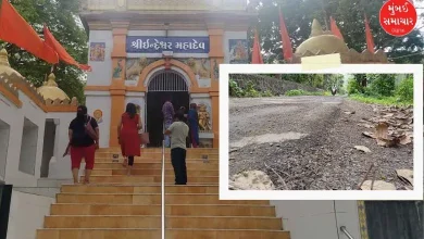 Dilapidated road leading to Indreshwar temple in need of repair