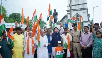 During the Tricolor Yatra, Siddhapur was painted in the color of patriotism