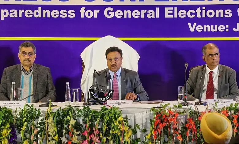 Election Commission team reviewing assembly election preparations in Jammu & Kashmir