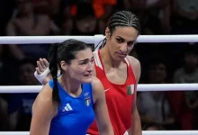 The women's boxing bout started and after 46 seconds, the Italian competitor caught her walking!