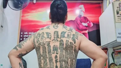 Independence Day: In the color of patriotism, the young man tattooed 631 martyrs on his body!