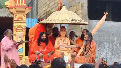 Mahendranandagiri Maharaj, who was the youngest to receive the title of "Jagadguru", has a lavish ceremony at Junagadh.