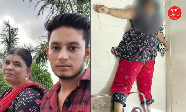 In Rajkot, the son of a mentally ill mother killed and posted the text "Kill to my mom - lose my life".