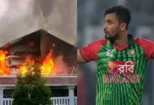 Former cricket captain Mashrafe Mortaza 's house burnt down in violence in Bangladesh