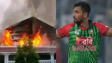 Former cricket captain Mashrafe Mortaza 's house burnt down in violence in Bangladesh