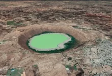 NASA shared a picture of the meteorite lake of Luna village in Kutch