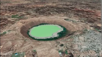 NASA shared a picture of the meteorite lake of Luna village in Kutch