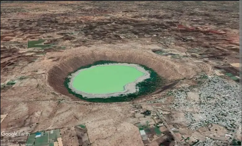 NASA shared a picture of the meteorite lake of Luna village in Kutch