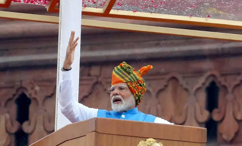 Opposition criticized Modi's Independence Day speech, saying it insulted Ambedkar