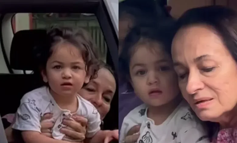 Viral Video: Raha Kapoor was seen doing this in a moving car?