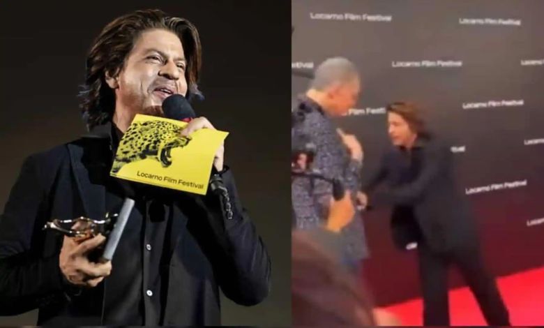 Hey... Shah Rukh Khan hit a senior citizen and pushed him? The video went viral