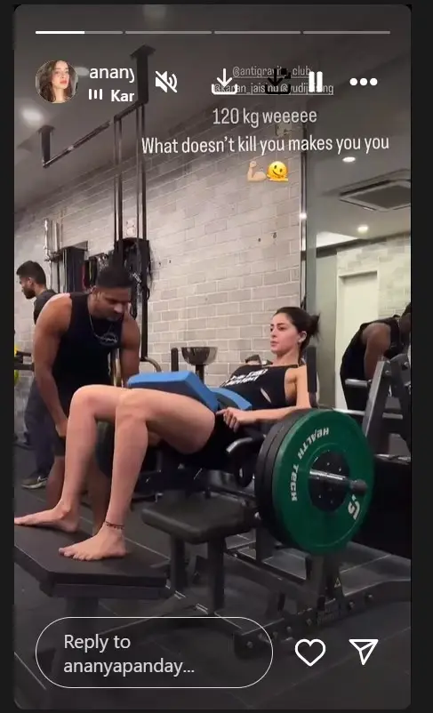 Slim-Fit Ananya Pandey Lifts 120 Kg Weight During Workout