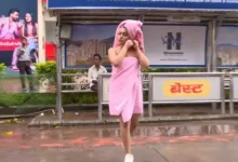 The girl went out wearing a towel on the road of Mumbai and what happened next...