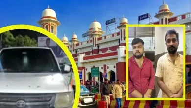 Two Youths drove a SUV on Platform of Charbagh Railway Station