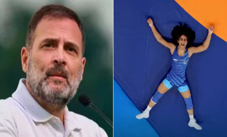 The whole country is emotional with Vinesh. Rahul Gandhi congratulated Vinesh Phogat