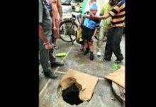 Negligence of MCD in Delhi, drain covered with card board, 7 year old child fell into drain as soon as he stepped on it