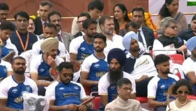 Rahul Gandhi Seated in Back Row