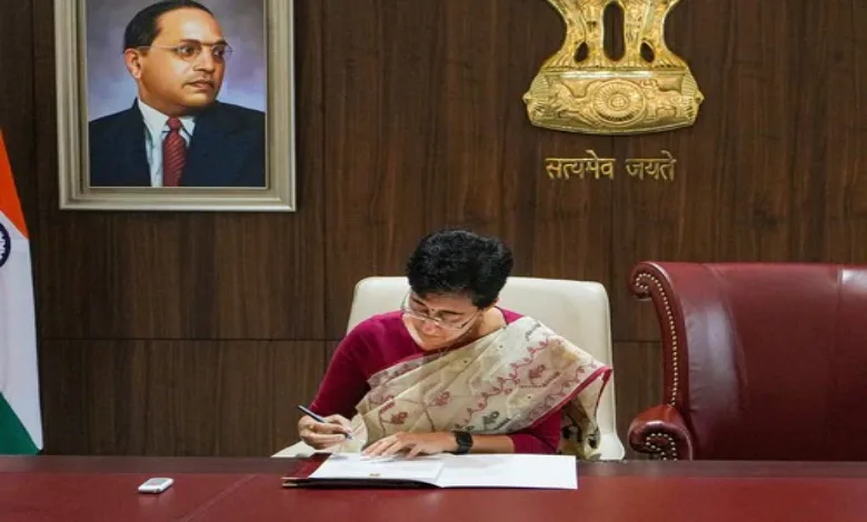 Atishi took charge as Delhi CM, kejriwals chair remain in CM office