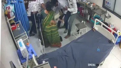 relative of the patient hit the doctor when the doctor asked him to remove his slippers