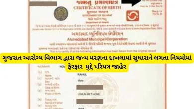 Gujarat issued circular for amendment of birth certificate, allowing word 'alias' between two names