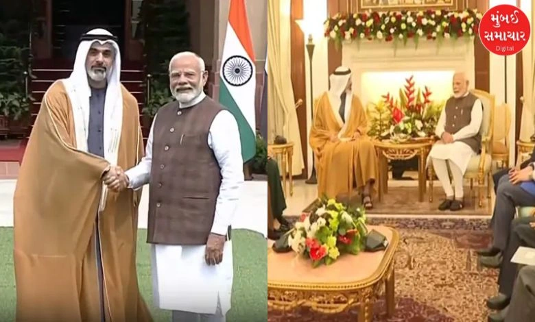 Meeting held between PM Modi and Crown Prince of Abu Dhabi at Hyderabad House